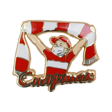 Значок "Юный болельщик Спартака в маске"