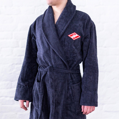 Халат махровый серый