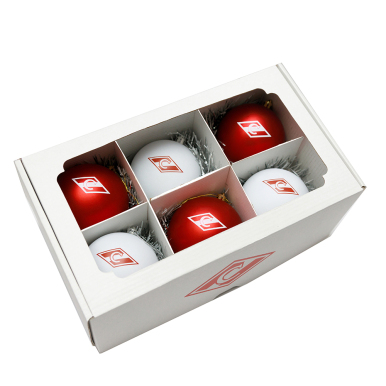 Набор ёлочных шаров "Спартак"(6 шт)