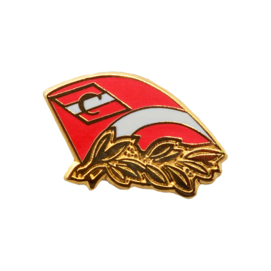 Значок "Спартак - флаг и лавровая ветвь"